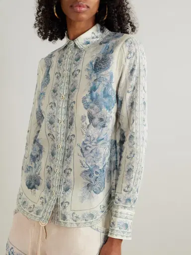 Zimmermann Wanderlust Printed Cotton Shirt | Thumbnail 3 Zimmermann Wanderlust Printed Cotton Shirt | Thumbnail 3