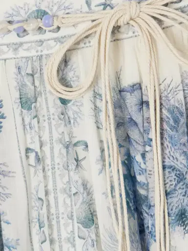 Zimmermann Wanderlust Belted Pleated Printed Cotton Maxi Skirt | Thumbnail 4 Zimmermann Wanderlust Belted Pleated Printed Cotton Maxi Skirt | Thumbnail 4