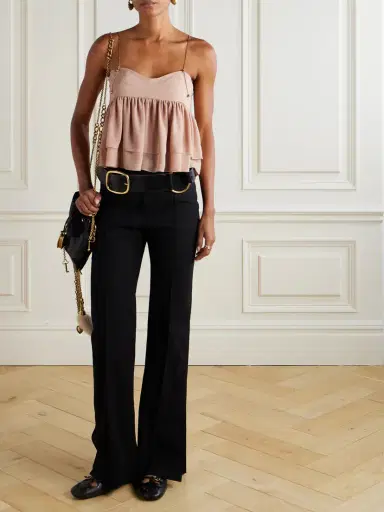 Chloé Embellished Organic Silk-mousseline Camisole | Thumbnail 2 Chloé Embellished Organic Silk-mousseline Camisole | Thumbnail 2