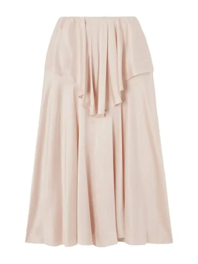 Layered Silk-satin Midi Skirt Layered Silk-satin Midi Skirt