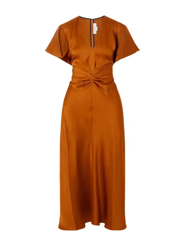 Gathered Satin Midi Dress Gathered Satin Midi Dress