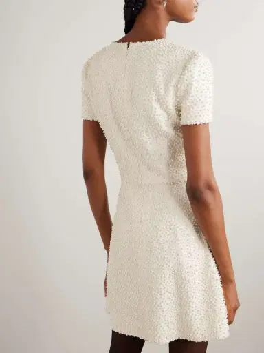 Carolina Herrera Embellished Wool-blend Crepe Mini Dress | Thumbnail 3 Carolina Herrera Embellished Wool-blend Crepe Mini Dress | Thumbnail 3