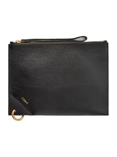 Chloé Embellished Textured-leather Pouch | Thumbnail 1 Chloé Embellished Textured-leather Pouch | Thumbnail 1
