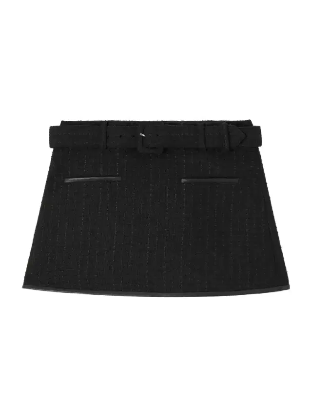 Belted Cotton-bouclé Mini Skirt Belted Cotton-bouclé Mini Skirt