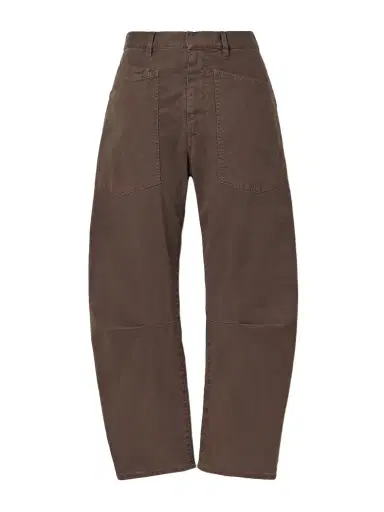 Nili Lotan Shon Brushed Stretch-cotton Twill Barrel-leg Pants | Thumbnail 1 Nili Lotan Shon Brushed Stretch-cotton Twill Barrel-leg Pants | Thumbnail 1