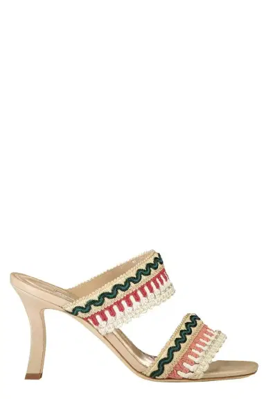 Manolo Blahnik Mabeco Mule - Yellow Nude | Thumbnail 1 Manolo Blahnik Mabeco Mule - Yellow Nude | Thumbnail 1