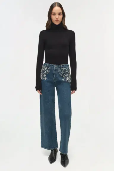 Simkhai Jude Embellished Crop Jean | Thumbnail 2 Simkhai Jude Embellished Crop Jean | Thumbnail 2