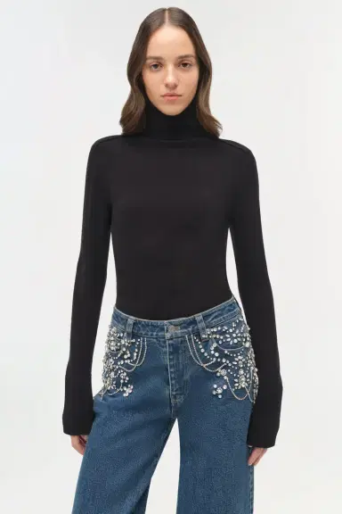 Simkhai Jude Embellished Crop Jean | Thumbnail 3 Simkhai Jude Embellished Crop Jean | Thumbnail 3