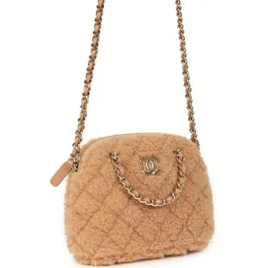 Chanel Chanel Small Coco Crossbody Bag Light Brown Shearling Light Gold Hardware | Thumbnail 2 Chanel Chanel Small Coco Crossbody Bag Light Brown Shearling Light Gold Hardware | Thumbnail 2
