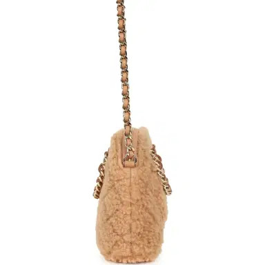 Chanel Chanel Small Coco Crossbody Bag Light Brown Shearling Light Gold Hardware | Thumbnail 3 Chanel Chanel Small Coco Crossbody Bag Light Brown Shearling Light Gold Hardware | Thumbnail 3