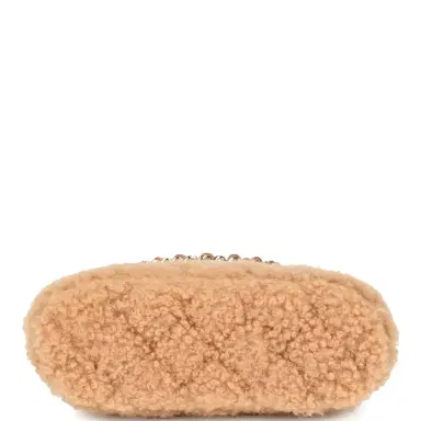 Chanel Chanel Small Coco Crossbody Bag Light Brown Shearling Light Gold Hardware | Thumbnail 6 Chanel Chanel Small Coco Crossbody Bag Light Brown Shearling Light Gold Hardware | Thumbnail 6