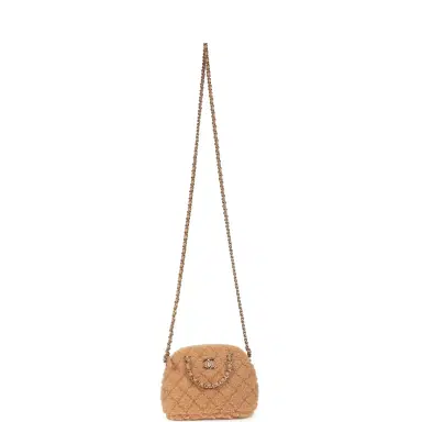 Chanel Chanel Small Coco Crossbody Bag Light Brown Shearling Light Gold Hardware | Thumbnail 7 Chanel Chanel Small Coco Crossbody Bag Light Brown Shearling Light Gold Hardware | Thumbnail 7
