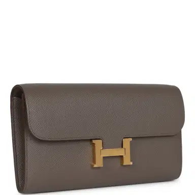 HERMÈS Hermes Constance Wallet To Go Etain Epsom Gold Hardware | Thumbnail 2 HERMÈS Hermes Constance Wallet To Go Etain Epsom Gold Hardware | Thumbnail 2