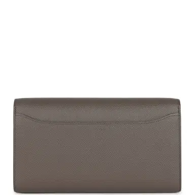 HERMÈS Hermes Constance Wallet To Go Etain Epsom Gold Hardware | Thumbnail 4 HERMÈS Hermes Constance Wallet To Go Etain Epsom Gold Hardware | Thumbnail 4