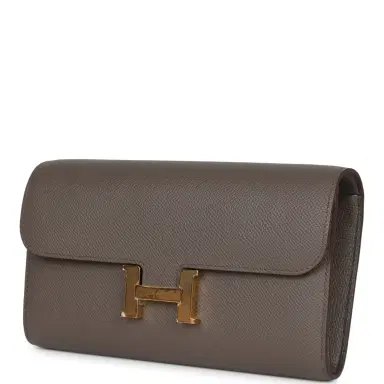 HERMÈS Hermes Constance Wallet To Go Etain Epsom Gold Hardware | Thumbnail 5 HERMÈS Hermes Constance Wallet To Go Etain Epsom Gold Hardware | Thumbnail 5