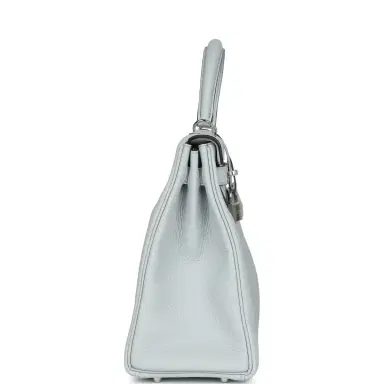 HERMÈS Hermes Kelly Retourne 32 Bleu Pale Clemence Palladium Hardware | Thumbnail 3 HERMÈS Hermes Kelly Retourne 32 Bleu Pale Clemence Palladium Hardware | Thumbnail 3