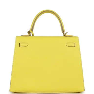 HERMÈS Hermes Kelly Sellier 25 Lime Epsom Gold Hardware | Thumbnail 4 HERMÈS Hermes Kelly Sellier 25 Lime Epsom Gold Hardware | Thumbnail 4