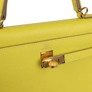 HERMÈS Hermes Kelly Sellier 25 Lime Epsom Gold Hardware | Thumbnail 7 HERMÈS Hermes Kelly Sellier 25 Lime Epsom Gold Hardware | Thumbnail 7