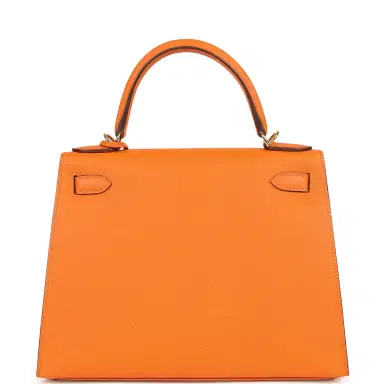 HERMÈS Hermes Kelly Sellier 28 Orange Epsom Gold Hardware | Thumbnail 4 HERMÈS Hermes Kelly Sellier 28 Orange Epsom Gold Hardware | Thumbnail 4