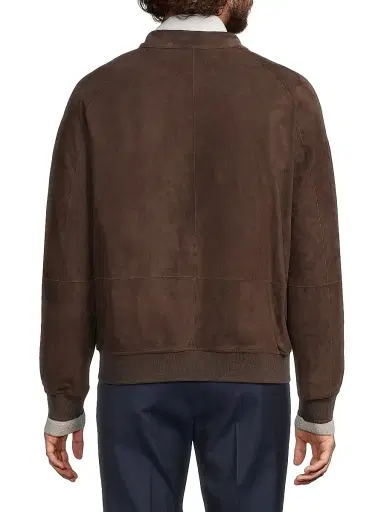 CORNELIANI Men's Suede Zip Jacket - Brown - Size 46 | Thumbnail 5 CORNELIANI Men's Suede Zip Jacket - Brown - Size 46 | Thumbnail 5
