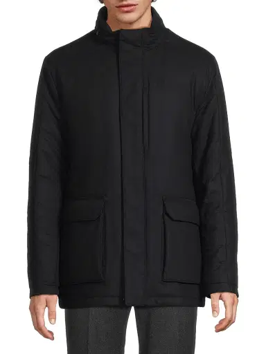 Corneliani Men's Cashmere-Nylon Car Coat - Navy | Thumbnail 3 Corneliani Men's Cashmere-Nylon Car Coat - Navy | Thumbnail 3