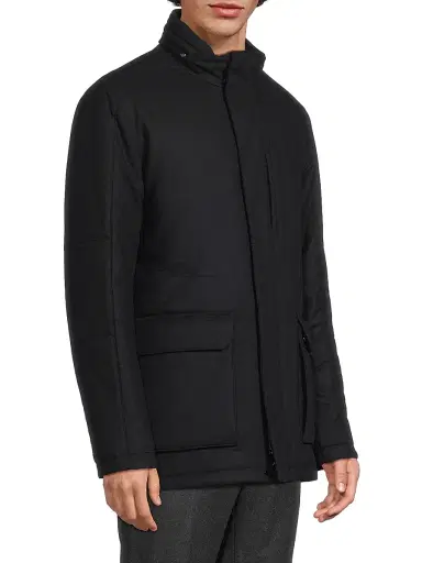 Corneliani Men's Cashmere-Nylon Car Coat - Navy | Thumbnail 4 Corneliani Men's Cashmere-Nylon Car Coat - Navy | Thumbnail 4