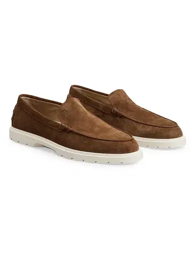 Tod's Men's Pantofola Suede Slip-On Loafers - Medium Beige - Size 12 | Thumbnail 2 Tod's Men's Pantofola Suede Slip-On Loafers - Medium Beige - Size 12 | Thumbnail 2