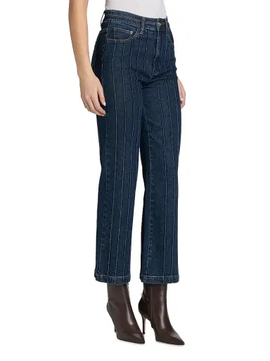 Cinq à Sept Women's Camen Pintuck High-Rise Crop Jeans | Thumbnail 4 Cinq à Sept Women's Camen Pintuck High-Rise Crop Jeans | Thumbnail 4