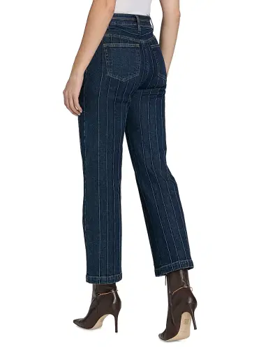 Cinq à Sept Women's Camen Pintuck High-Rise Crop Jeans | Thumbnail 5 Cinq à Sept Women's Camen Pintuck High-Rise Crop Jeans | Thumbnail 5