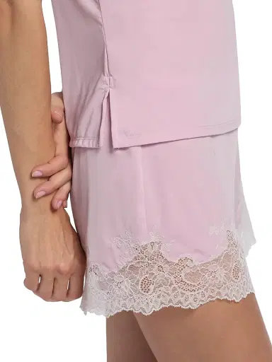 Natori Women's Enchant Floral Lace-Trimmed Camisole & Shorts Set - Powder Pink | Thumbnail 6 Natori Women's Enchant Floral Lace-Trimmed Camisole & Shorts Set - Powder Pink | Thumbnail 6