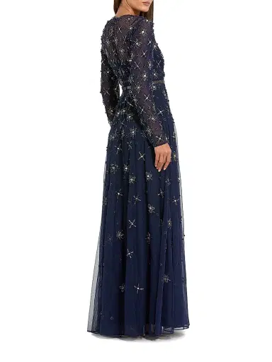 Mac Duggal Women's Evening Embellished Mesh Gown | Thumbnail 2 Mac Duggal Women's Evening Embellished Mesh Gown | Thumbnail 2