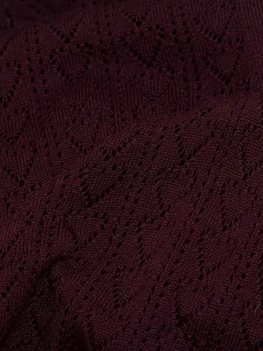 Generation Love Women's Channah Heart Pointelle Knit Sweater - Malbec | Thumbnail 7 Generation Love Women's Channah Heart Pointelle Knit Sweater - Malbec | Thumbnail 7