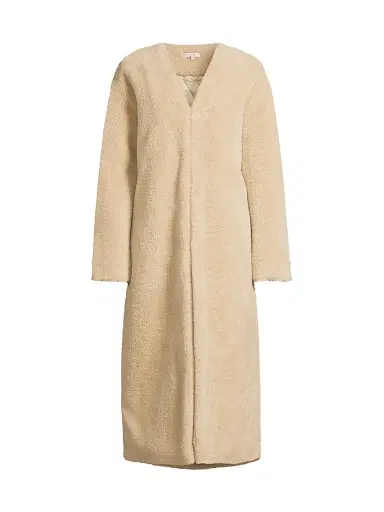 Et Ochs Women's Jameson Collarless Faux Fur Coat - Biscotti | Thumbnail 1 Et Ochs Women's Jameson Collarless Faux Fur Coat - Biscotti | Thumbnail 1
