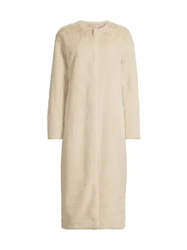 Et Ochs Women's Theo Faux Fur Car Coat - Putty | Thumbnail 1 Et Ochs Women's Theo Faux Fur Car Coat - Putty | Thumbnail 1