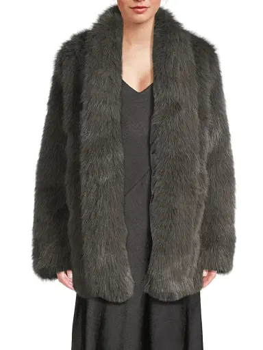 Et Ochs Women's Cooper Pelted Coat - Charcoal | Thumbnail 3 Et Ochs Women's Cooper Pelted Coat - Charcoal | Thumbnail 3