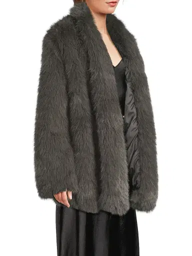 Et Ochs Women's Cooper Pelted Coat - Charcoal | Thumbnail 4 Et Ochs Women's Cooper Pelted Coat - Charcoal | Thumbnail 4