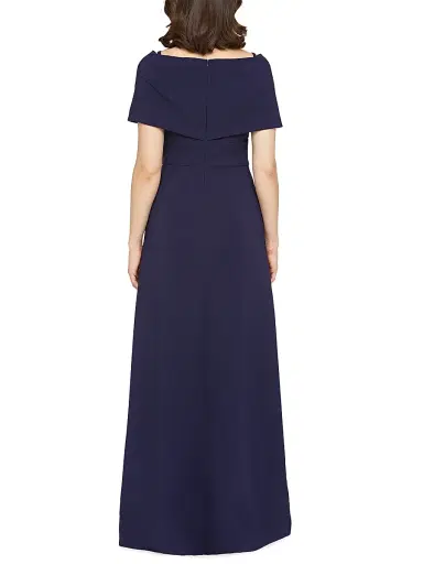 Kay Unger Women's Irelyn Stretch-Crepe Walk-Thru Jumpsuit - Twilight | Thumbnail 6 Kay Unger Women's Irelyn Stretch-Crepe Walk-Thru Jumpsuit - Twilight | Thumbnail 6