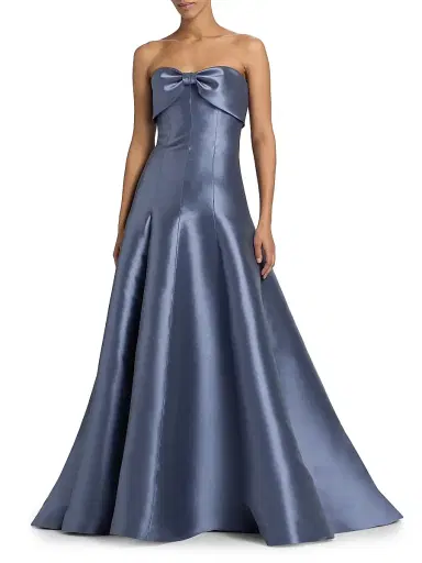 Amsale Women's Satin Strapless Gown | Thumbnail 3 Amsale Women's Satin Strapless Gown | Thumbnail 3
