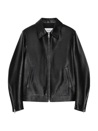 Givenchy Men's Biker Zipped Blouson in Leather - Black | Thumbnail 1 Givenchy Men's Biker Zipped Blouson in Leather - Black | Thumbnail 1