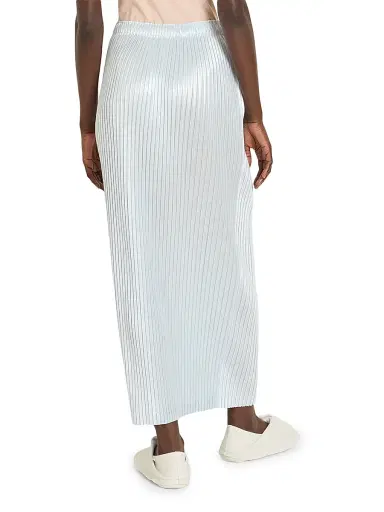 Issey Miyake Women's Glossed Metal Pleats Maxi Skirt - Pale Blue | Thumbnail 5 Issey Miyake Women's Glossed Metal Pleats Maxi Skirt - Pale Blue | Thumbnail 5