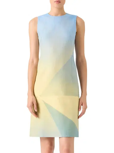 Akris Women's Sunbeam Print Cotton-Silk Blend Shift Dress - Size 2 | Thumbnail 2 Akris Women's Sunbeam Print Cotton-Silk Blend Shift Dress - Size 2 | Thumbnail 2