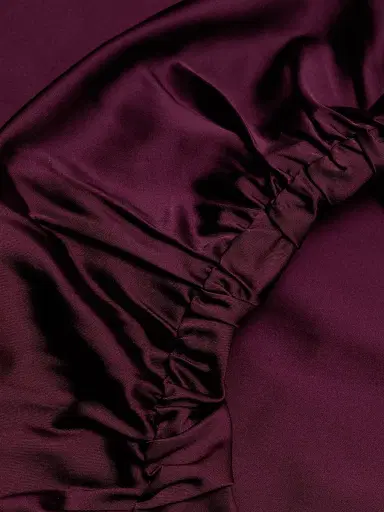 Ganni Women's Technical Stretch Satin Ruched Top - Mauve Wine | Thumbnail 7 Ganni Women's Technical Stretch Satin Ruched Top - Mauve Wine | Thumbnail 7