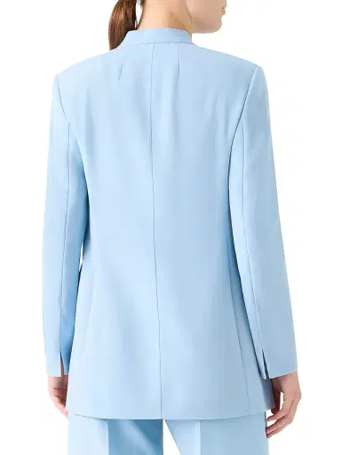 Akris Women's Alvar Double-Face Wool Blazer - Powder Blue | Thumbnail 5 Akris Women's Alvar Double-Face Wool Blazer - Powder Blue | Thumbnail 5