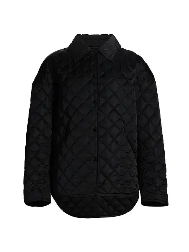 TOTEME Women's Collared Quilted Jacket - Black - Size 12 | Thumbnail 1 TOTEME Women's Collared Quilted Jacket - Black - Size 12 | Thumbnail 1