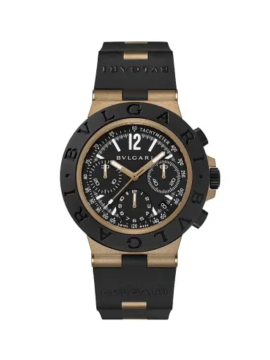 BVLGARI Men's Titanium, Aluminum & Rubber Chronograph Watch/41MM - Black | Thumbnail 1 BVLGARI Men's Titanium, Aluminum & Rubber Chronograph Watch/41MM - Black | Thumbnail 1