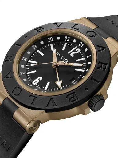 BVLGARI Men's Titanium, Aluminum & Rubber Strap Watch/40MM - Black | Thumbnail 4 BVLGARI Men's Titanium, Aluminum & Rubber Strap Watch/40MM - Black | Thumbnail 4