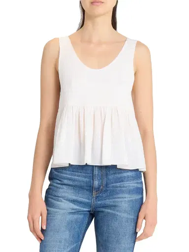 Chloé Women's Shirred Silk Tank - Iconic Milk | Thumbnail 3 Chloé Women's Shirred Silk Tank - Iconic Milk | Thumbnail 3