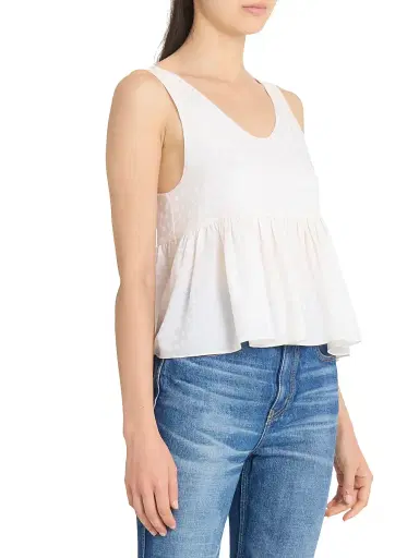 Chloé Women's Shirred Silk Tank - Iconic Milk | Thumbnail 4 Chloé Women's Shirred Silk Tank - Iconic Milk | Thumbnail 4