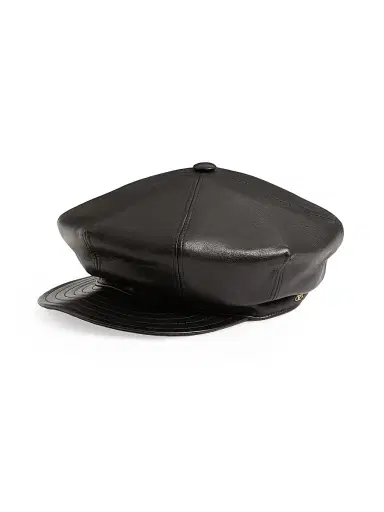 Valentino Garavani Women's VLogo Signature Leather Cap - Black - Size Medium | Thumbnail 3 Valentino Garavani Women's VLogo Signature Leather Cap - Black - Size Medium | Thumbnail 3