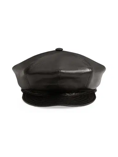 Valentino Garavani Women's VLogo Signature Leather Cap - Black - Size Medium | Thumbnail 1 Valentino Garavani Women's VLogo Signature Leather Cap - Black - Size Medium | Thumbnail 1